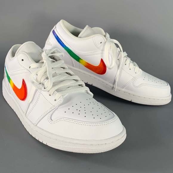 Low Air Jordan Multi Color Swoosh NIKE Air Jordan Low White Multi - Main Image
